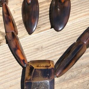 Gerda Lynggaard Monies long statement necklace and earclips